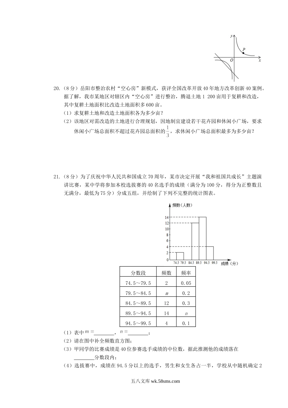 2019年湖南省岳阳市中考数学真题及答案.doc_第3页