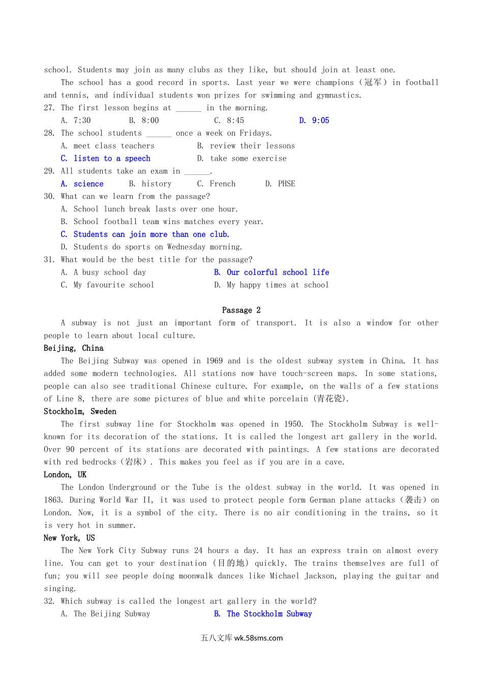 2019年辽宁省大连市中考英语试题及答案.doc_第3页