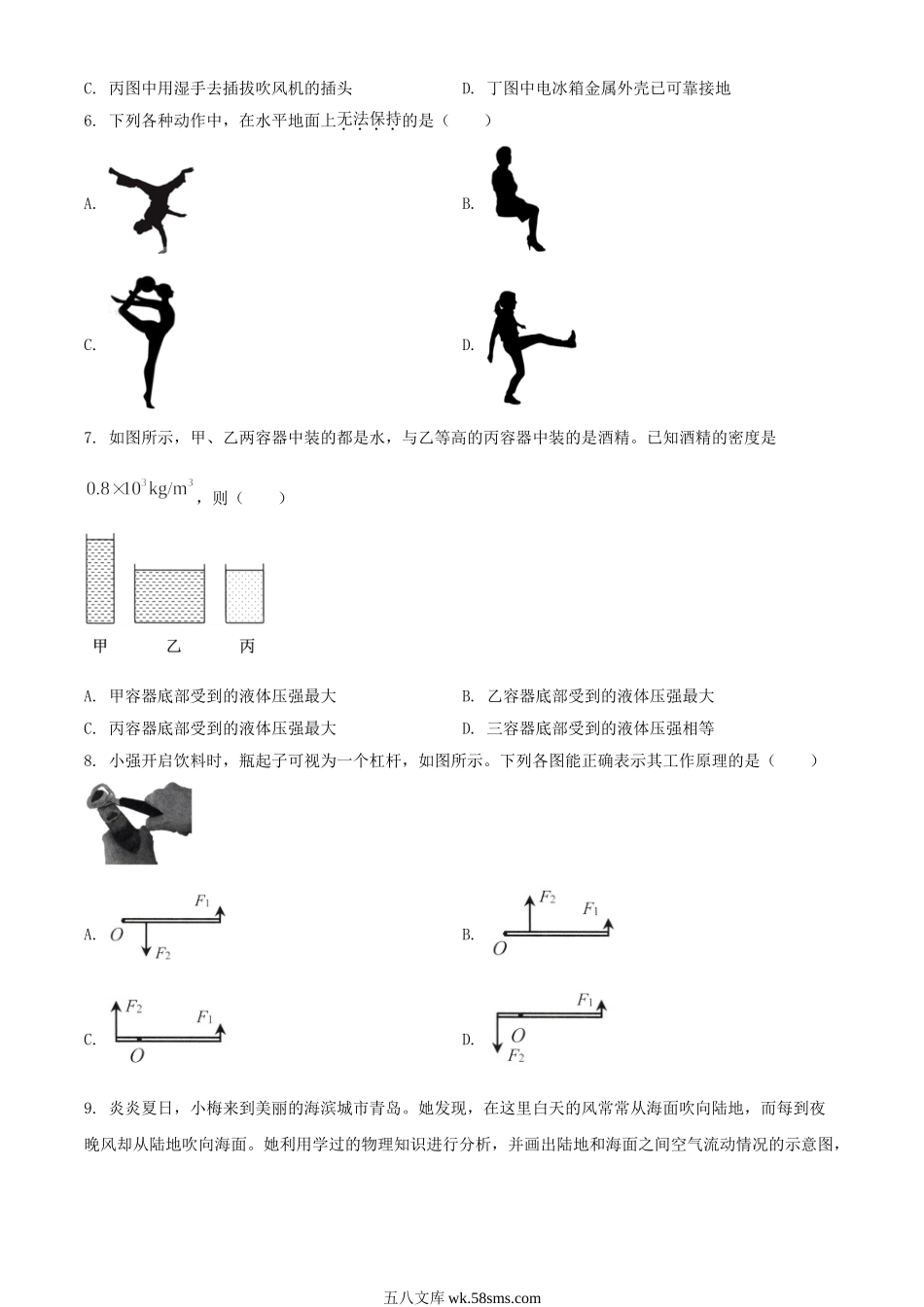 2022山东省济南市中考物理真题及答案.doc_第2页