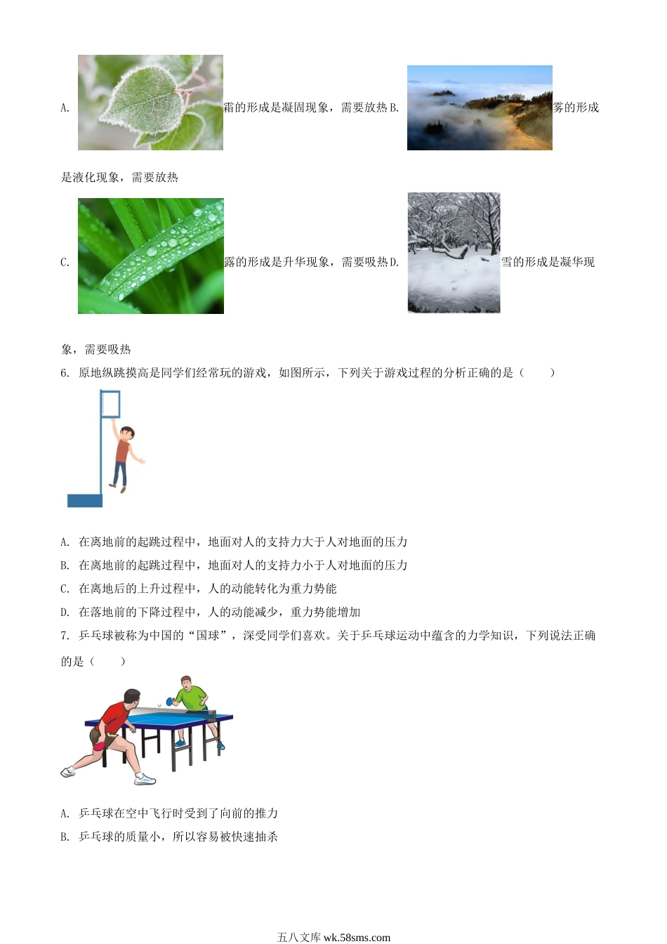 2024年山东烟台中考物理试题及答案.doc_第2页