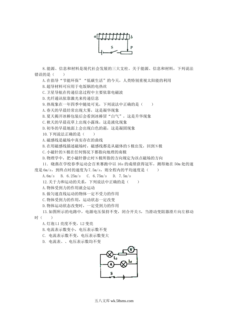 2012山东省滨州市中考物理真题及答案.doc_第2页