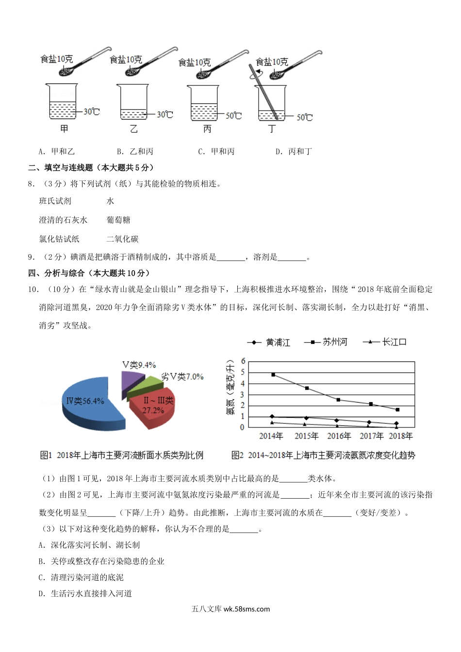 2020年上海青浦中考化学试题及答案.doc_第2页