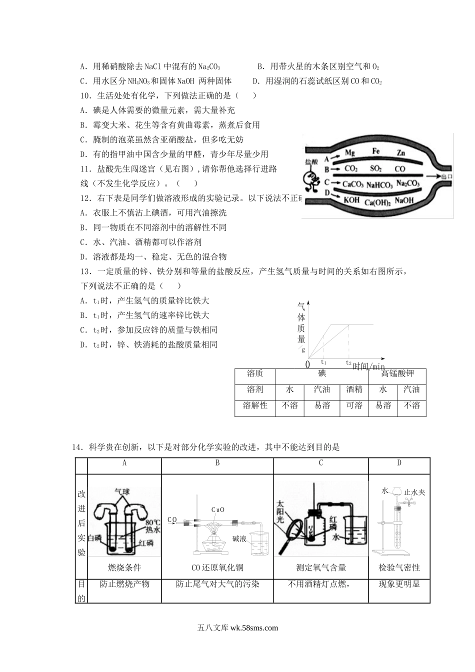 2013年广东省中山市中考化学真题及答案.doc_第2页