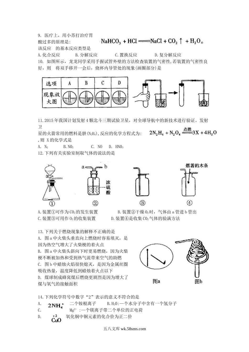 2015山东省泰安市中考化学真题及答案.doc_第2页