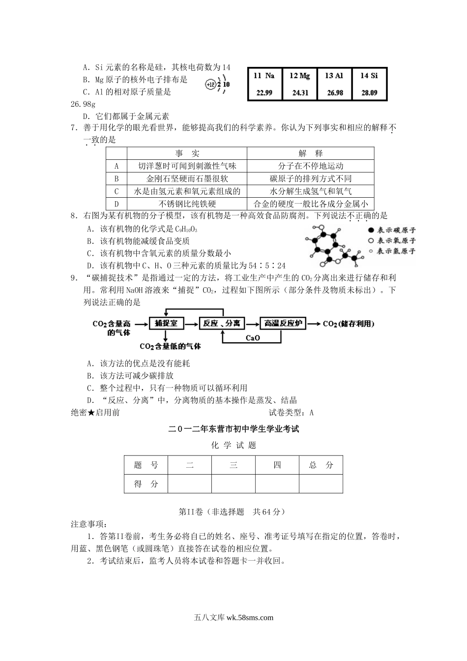 2010年重庆万州中考化学真题及答案.doc_第2页