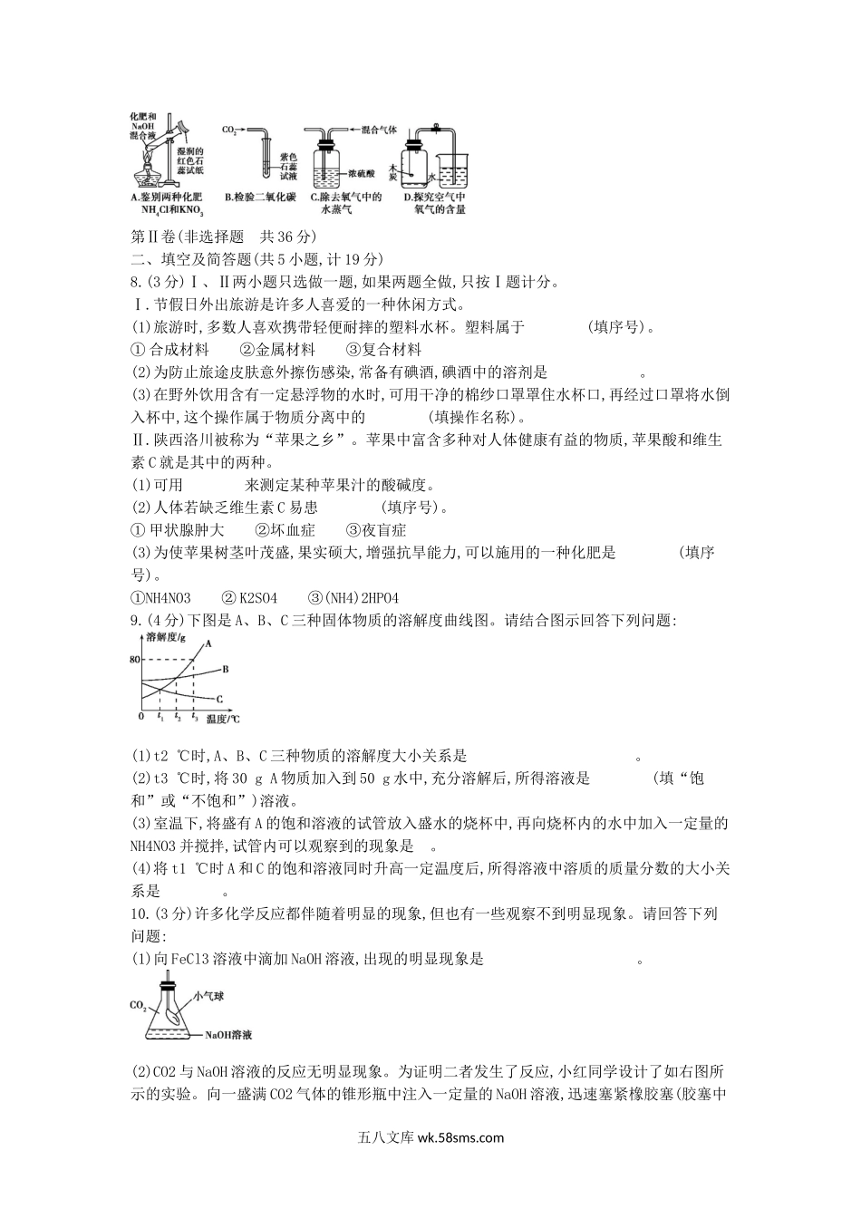 2013年陕西省西安中考化学真题及答案.doc_第2页