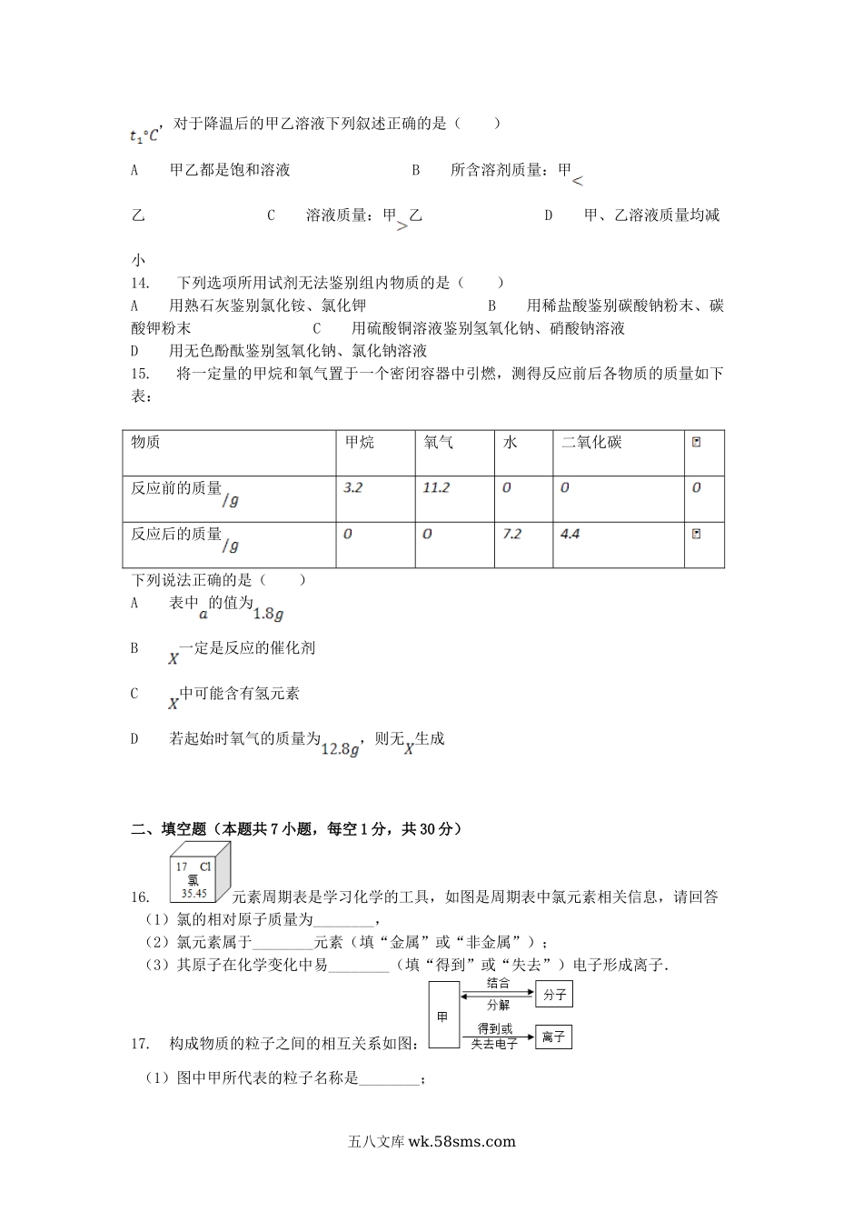 2013年西藏阿里中考化学真题及答案.doc_第3页