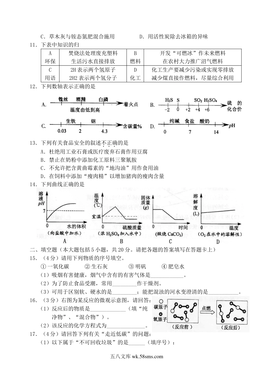 2011年广东省惠州市中考化学真题及答案.doc_第2页