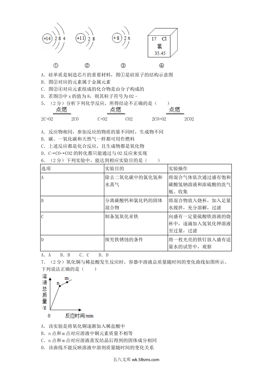 2018陕西省渭南中考化学真题及答案.doc_第2页