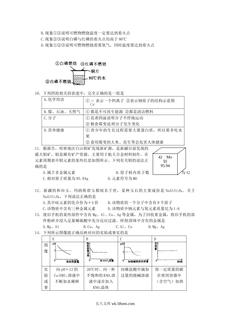 2010年新疆兵团中考化学真题及答案.doc_第2页