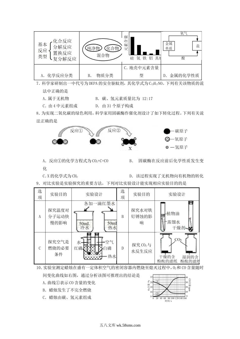 2018年安徽巢湖中考化学真题及答案.doc_第2页