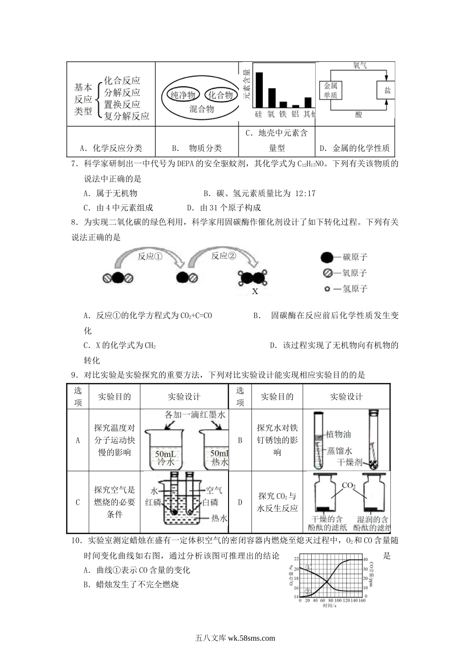 2018年安徽宣城中考化学真题及答案.doc_第2页