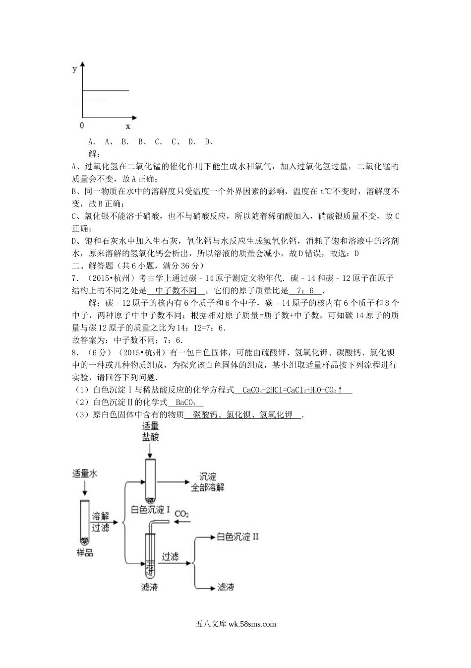 2015浙江省杭州市中考化学真题及答案.doc_第3页