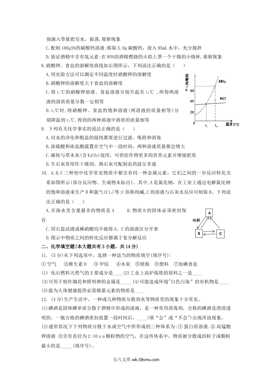 2021年江苏省徐州市中考化学真题.doc_第2页