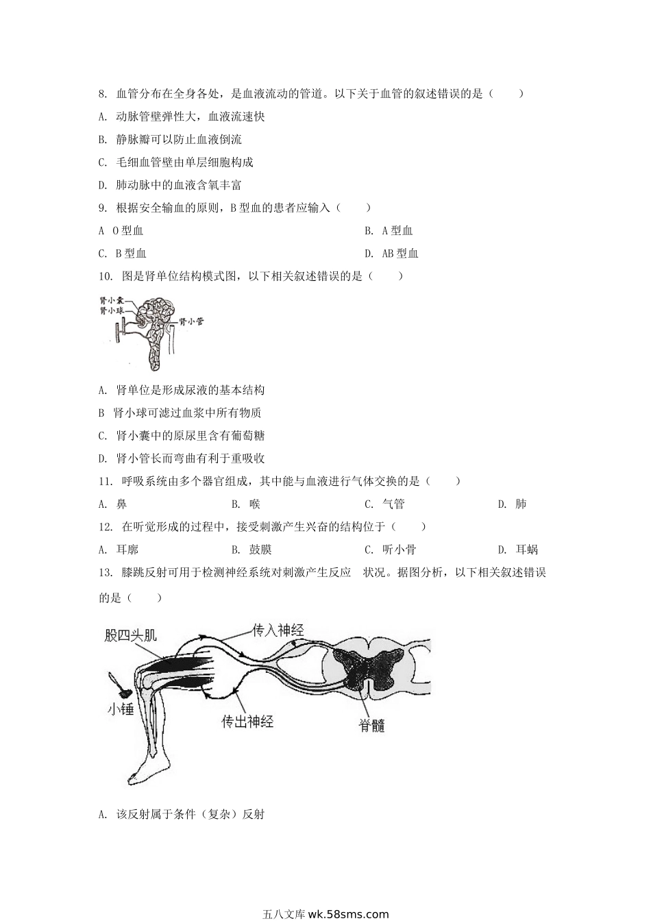 2021年北京崇文中考生物试题及答案.doc_第2页