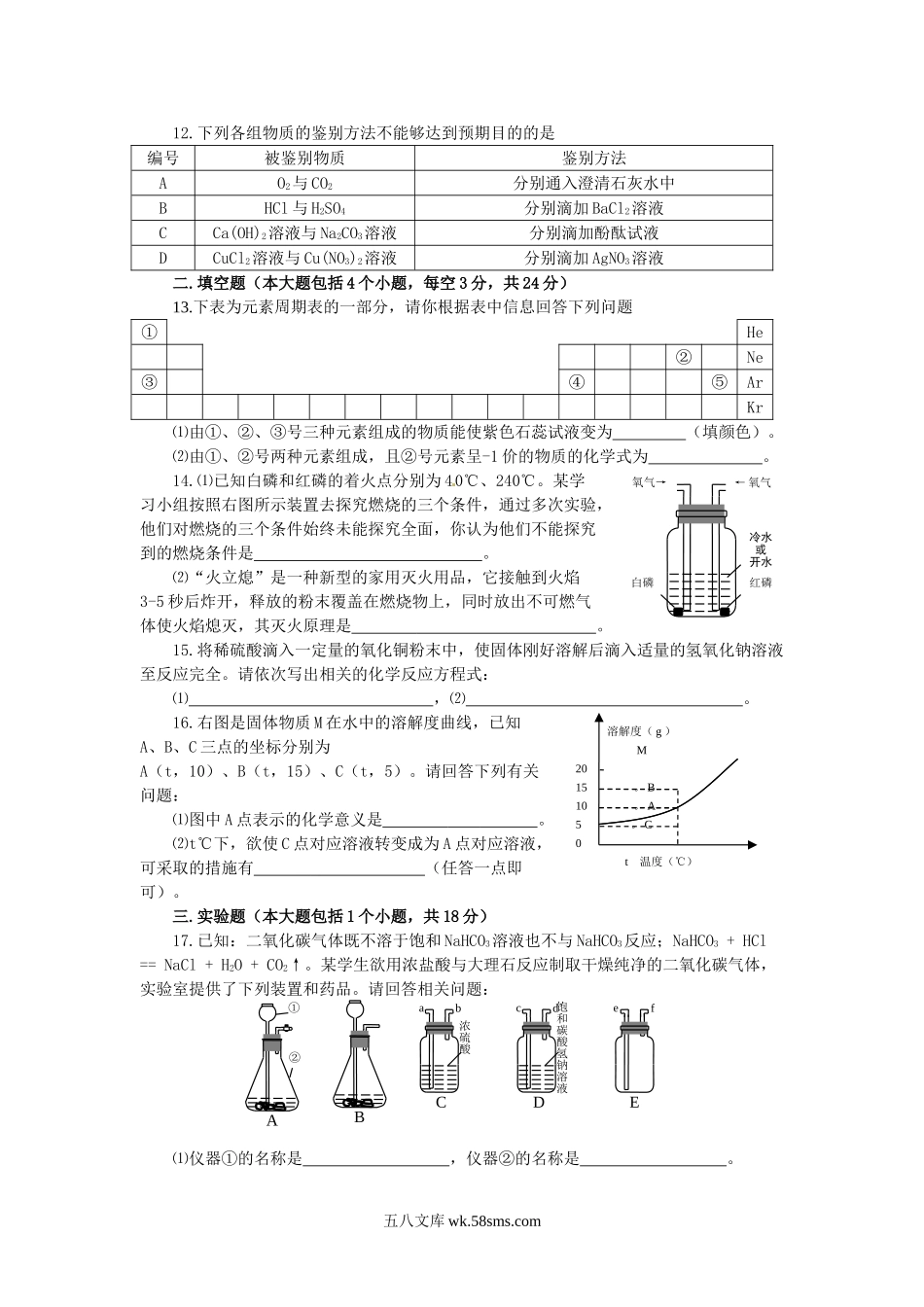 2014年四川省内江市中考化学真题及答案.doc_第2页