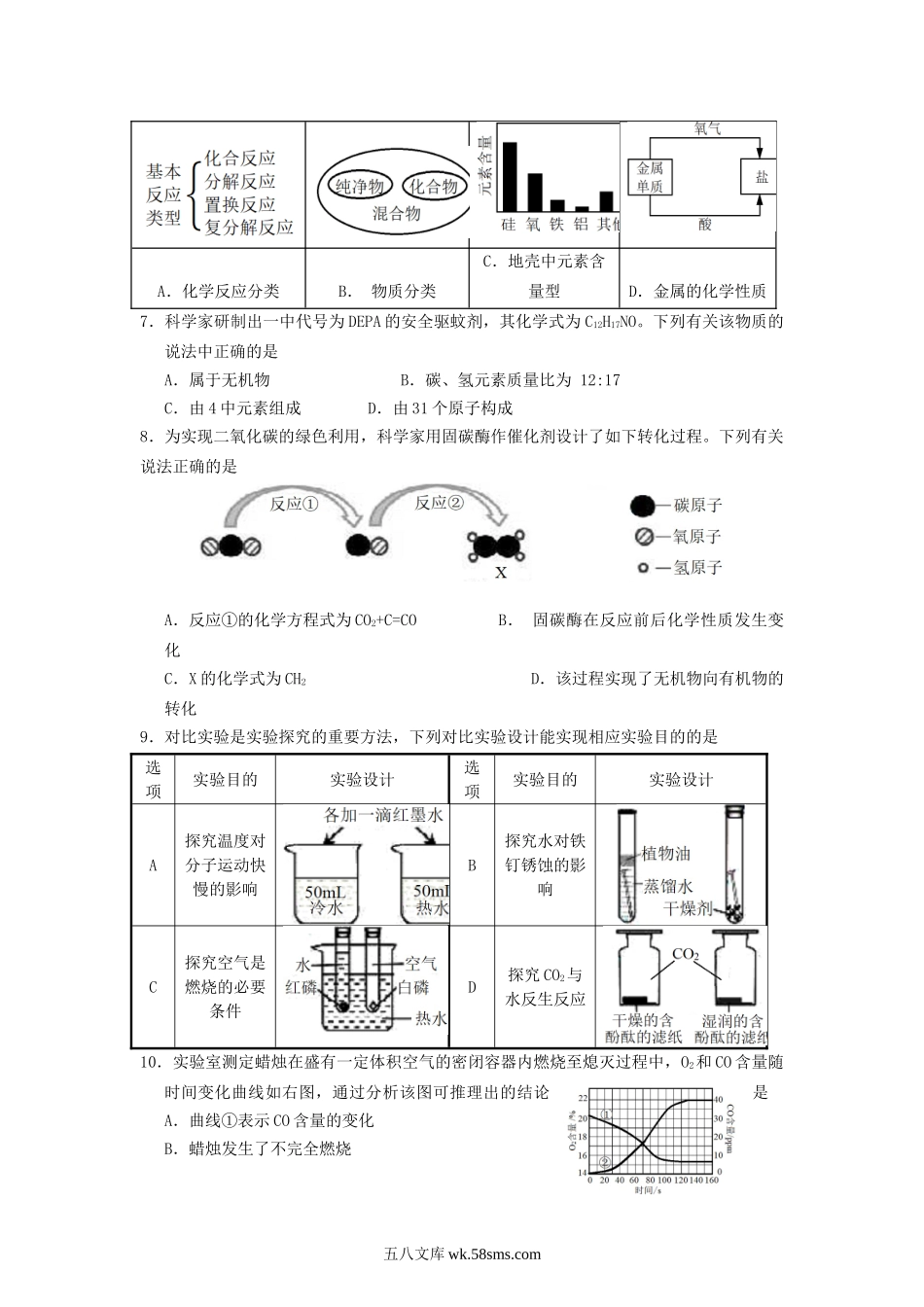 2018年安徽宿州中考化学真题及答案.doc_第2页