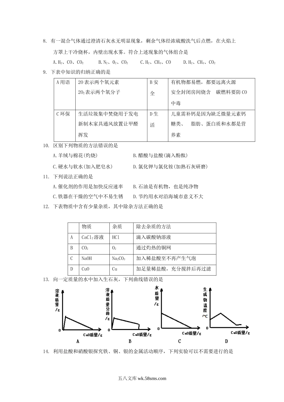 2018年广东省佛山市中考化学试题及答案.doc_第2页