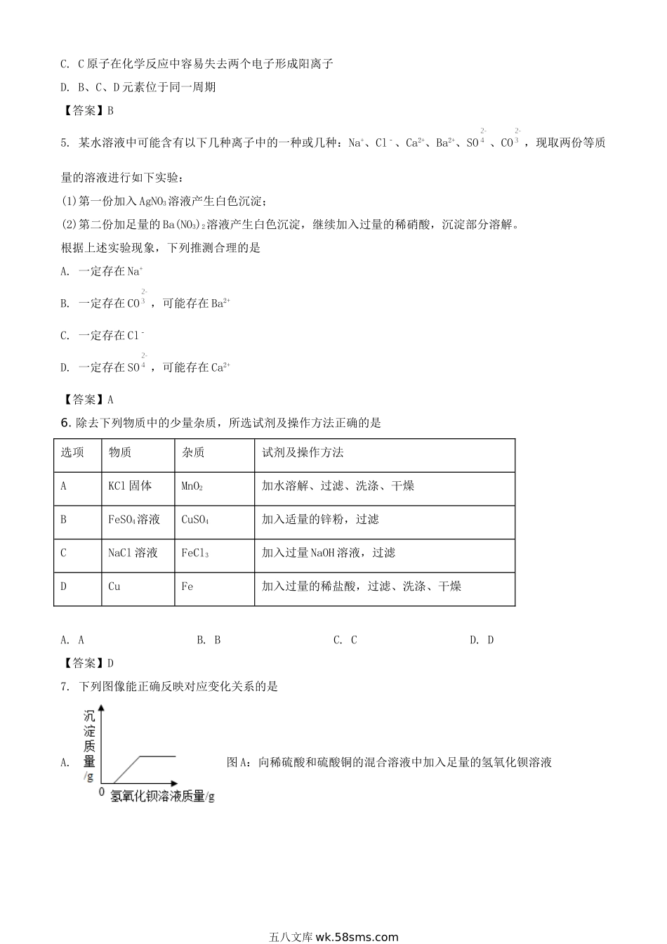 2021年四川达州中考化学试题及答案.doc_第2页