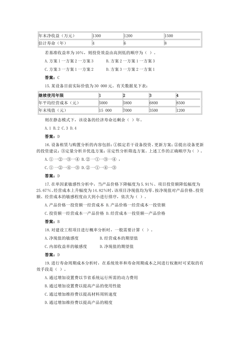 2006年造价工程师造价管理考试真题及答案.doc_第3页