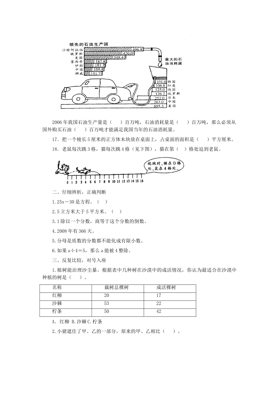 2020重庆小升初数学试题及答案.doc_第2页