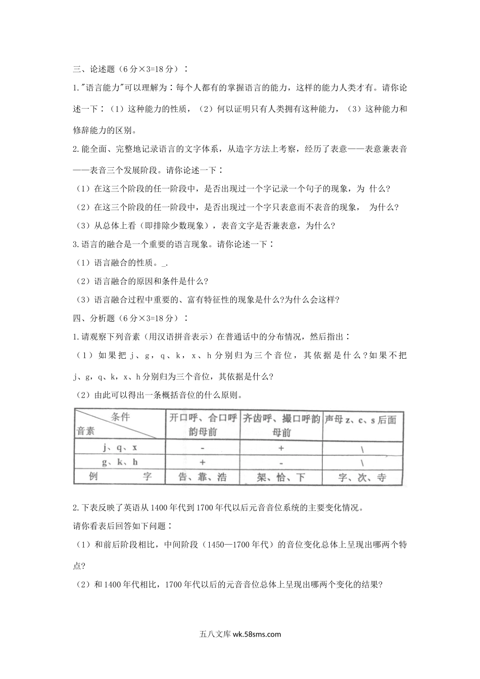 2004年上海师范大学语言学概论考研真题.doc_第2页