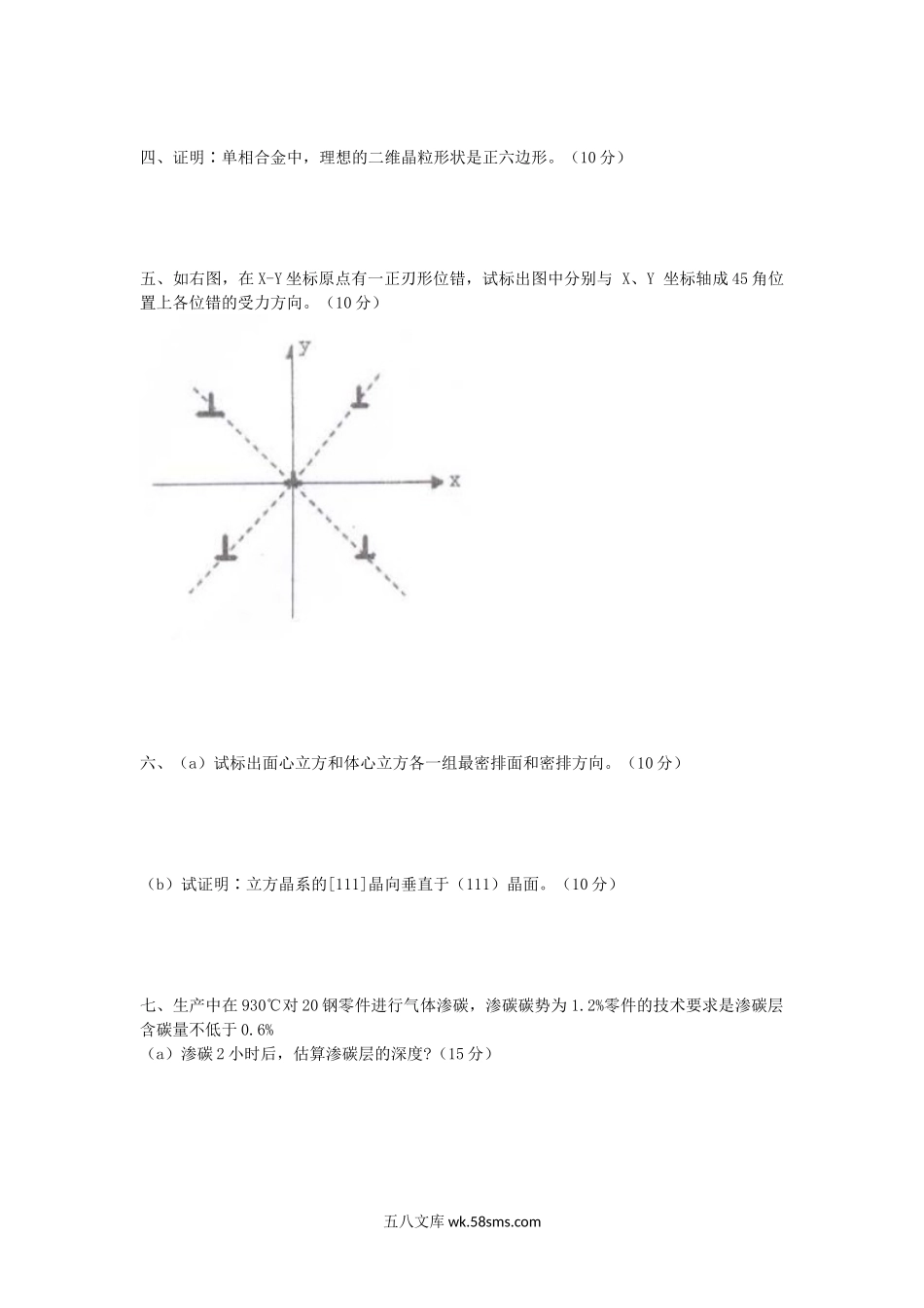 2008年湖北武汉科技大学材料科学基础考研真题.doc_第2页