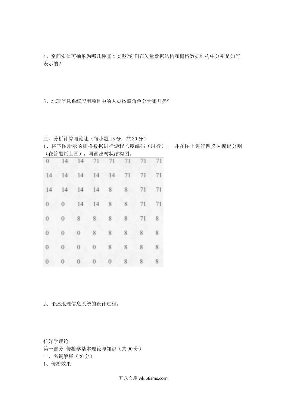 2008年山东师范大学地理信息系统及传媒学理论考研真题.doc_第2页