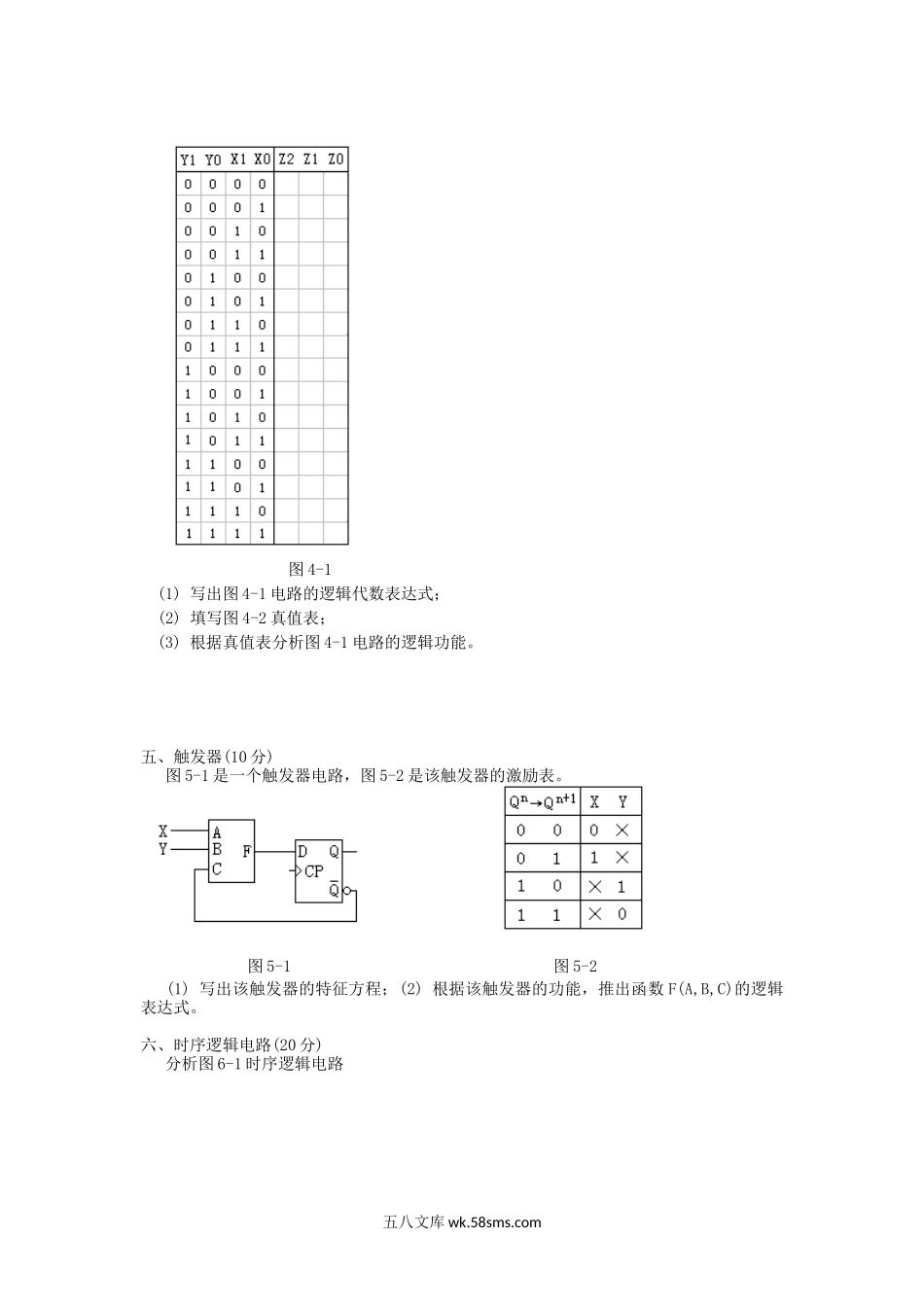 2012年云南昆明理工大学数字电路考研真题A卷.doc_第2页