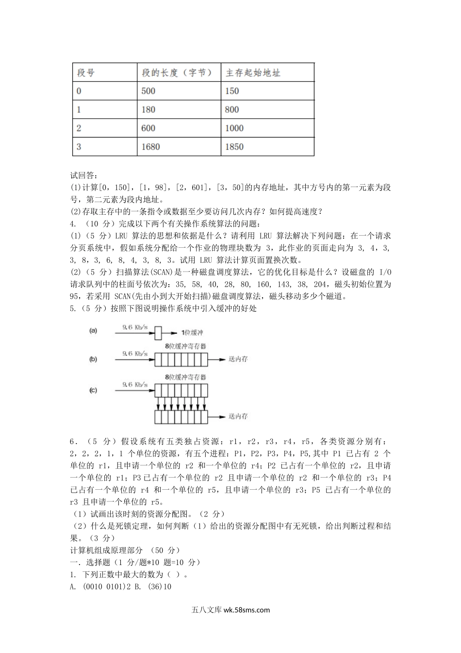 2015江苏南京航空航天大学计算机专业基础考研真题.doc_第2页