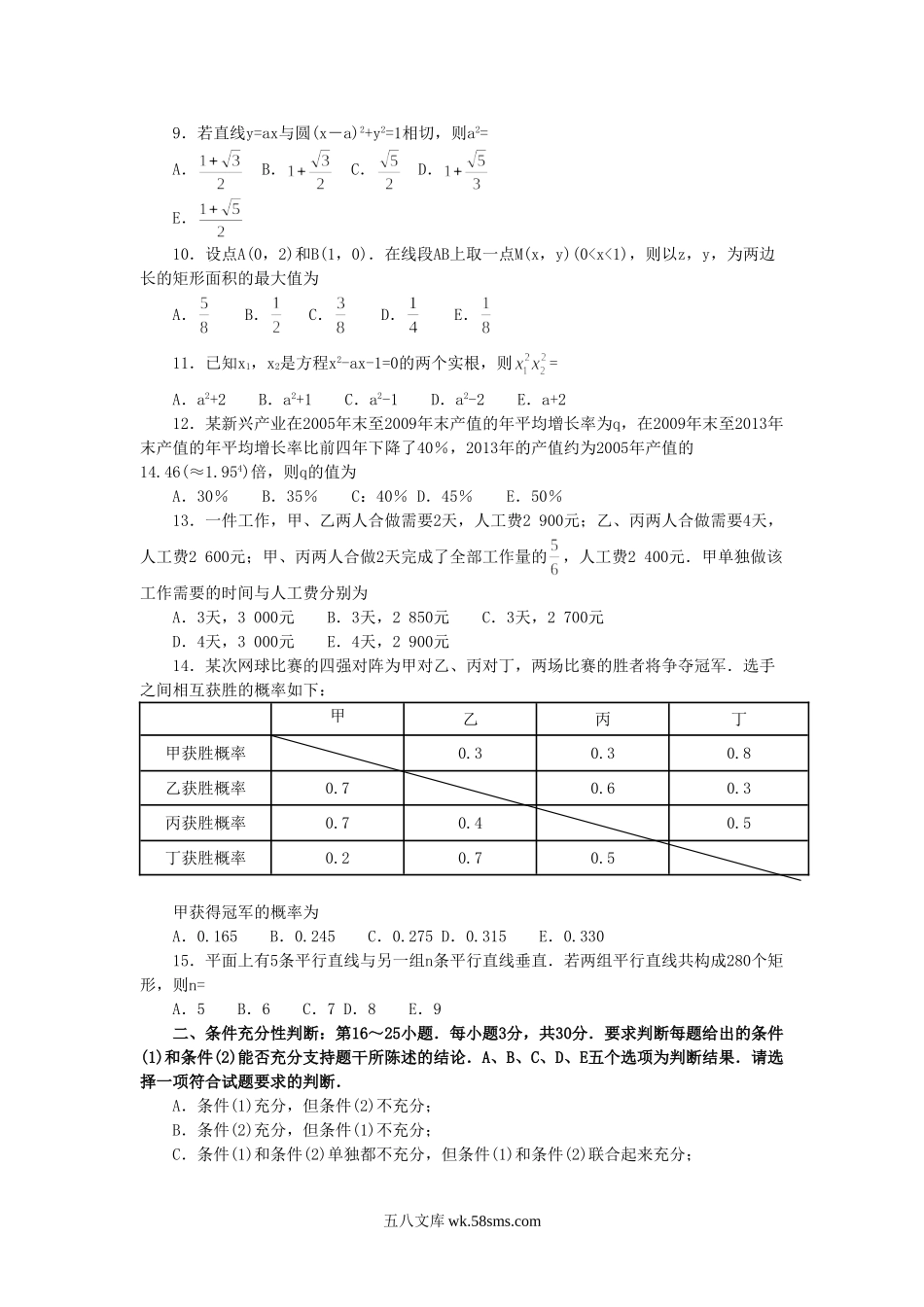 2015考研管理类联考综合能力真题及答案.doc_第2页