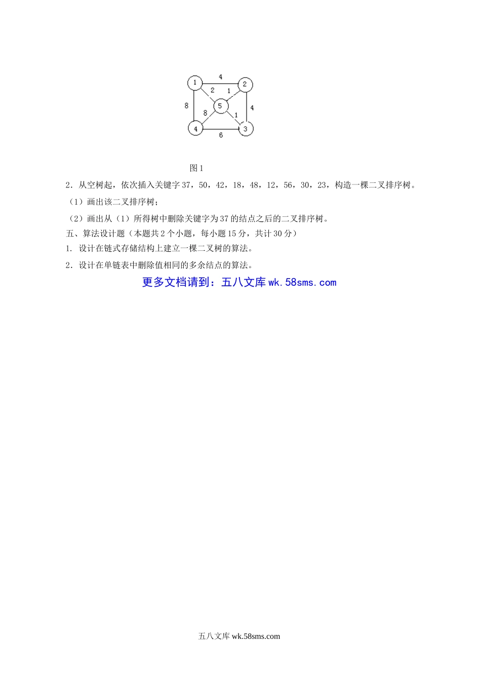 2015年河南财经政法大学数据结构考研真题.doc_第3页