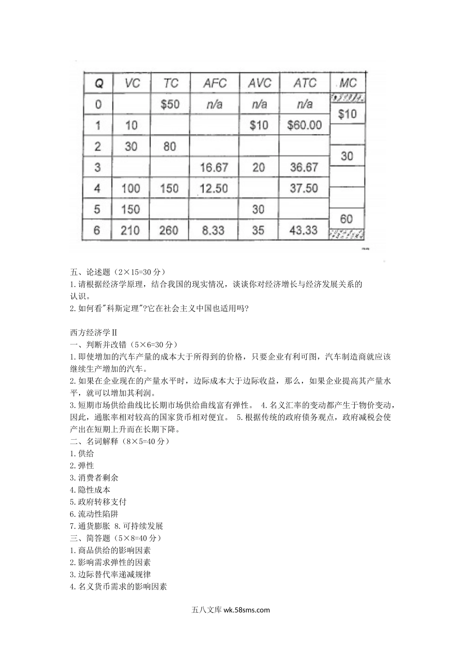 2016年安徽师范大学西方经济学考研真题.doc_第2页