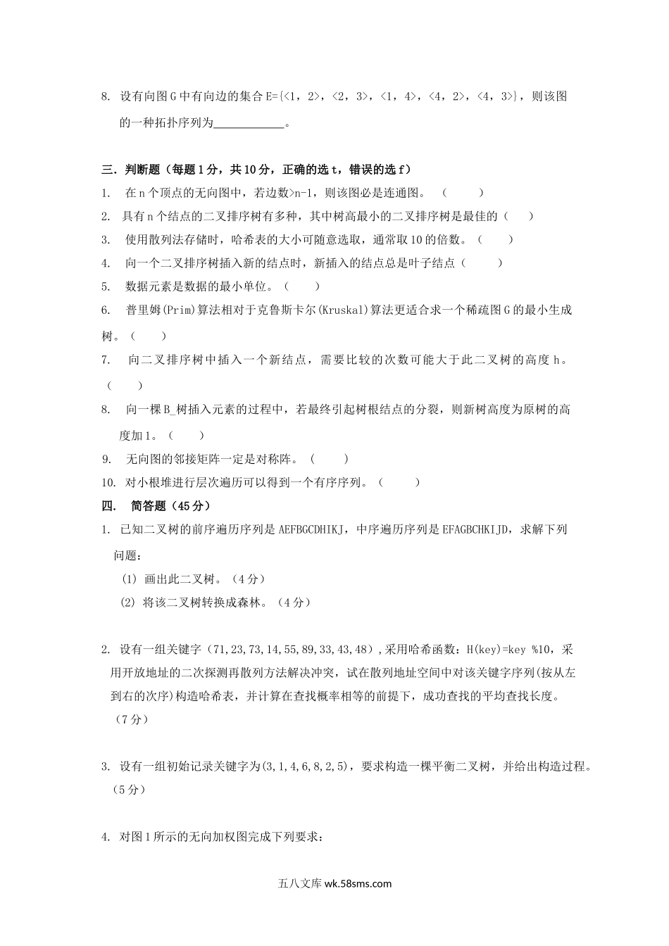 2016年广东暨南大学数据结构考研真题.doc_第3页