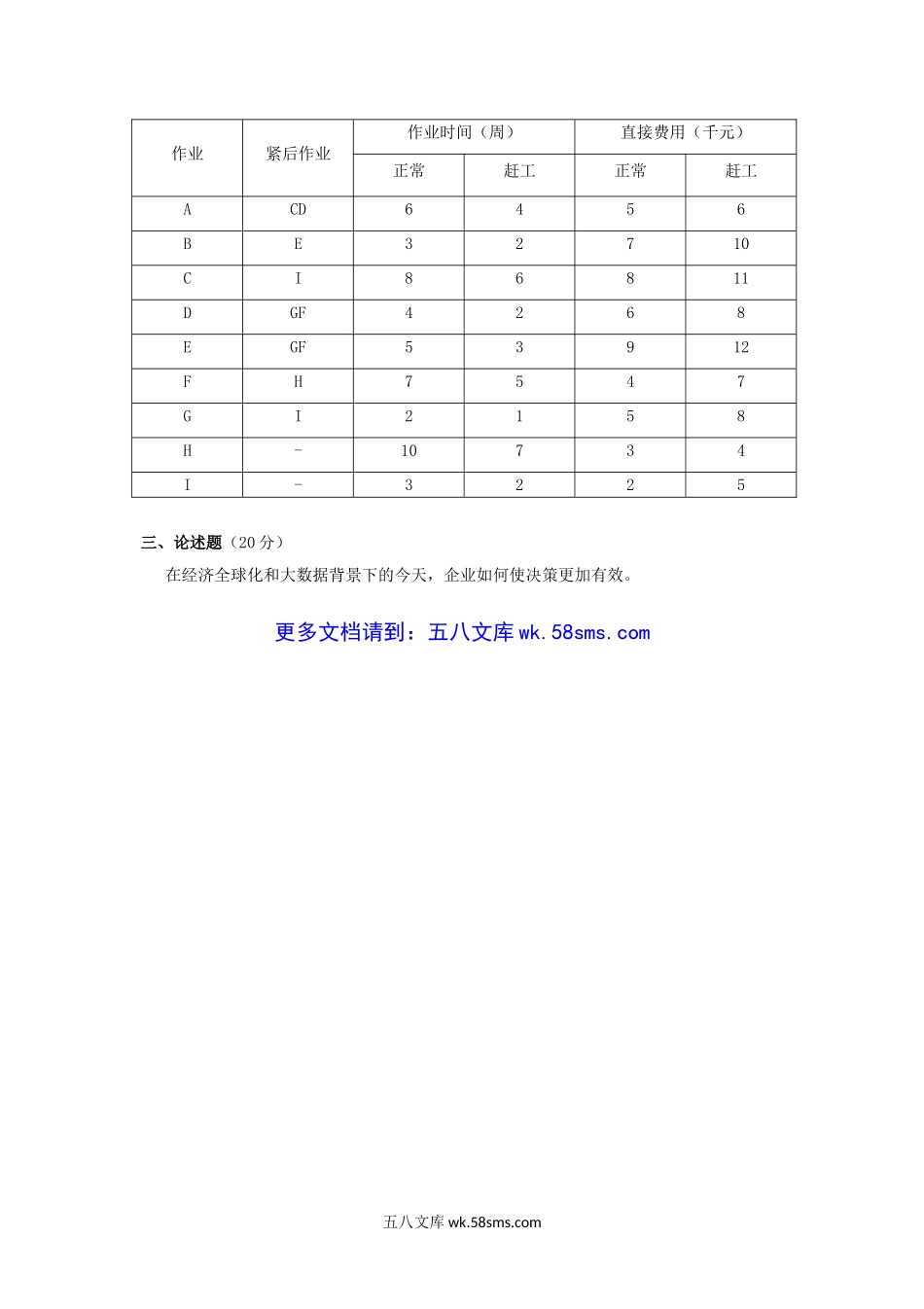 2017年云南昆明理工大学管理学概论考研真题A卷.doc_第2页