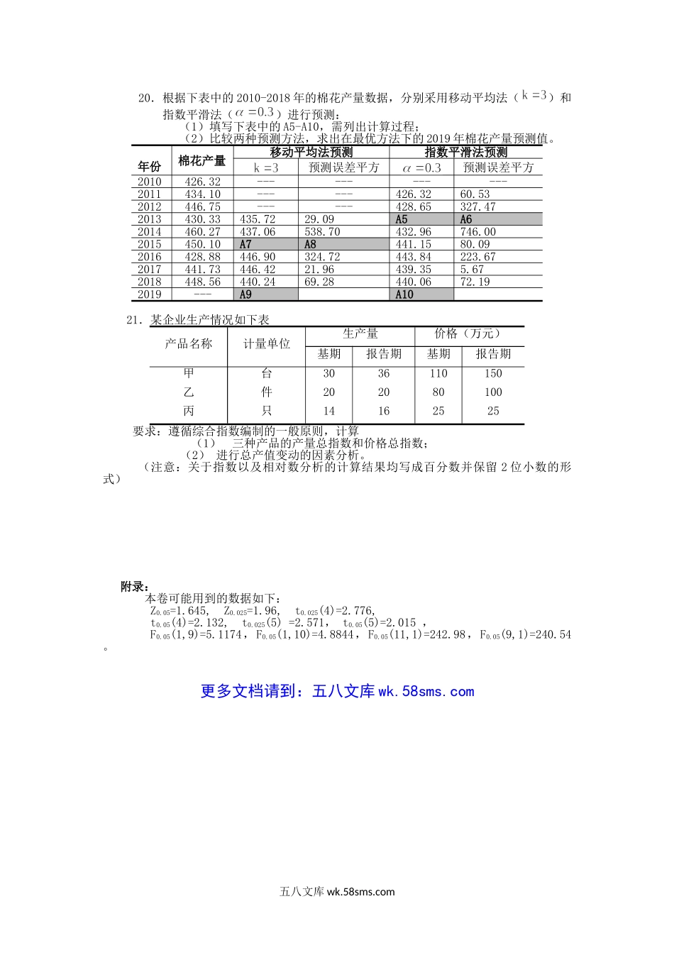 2020年广西桂林理工大学统计学考研真题.doc_第3页