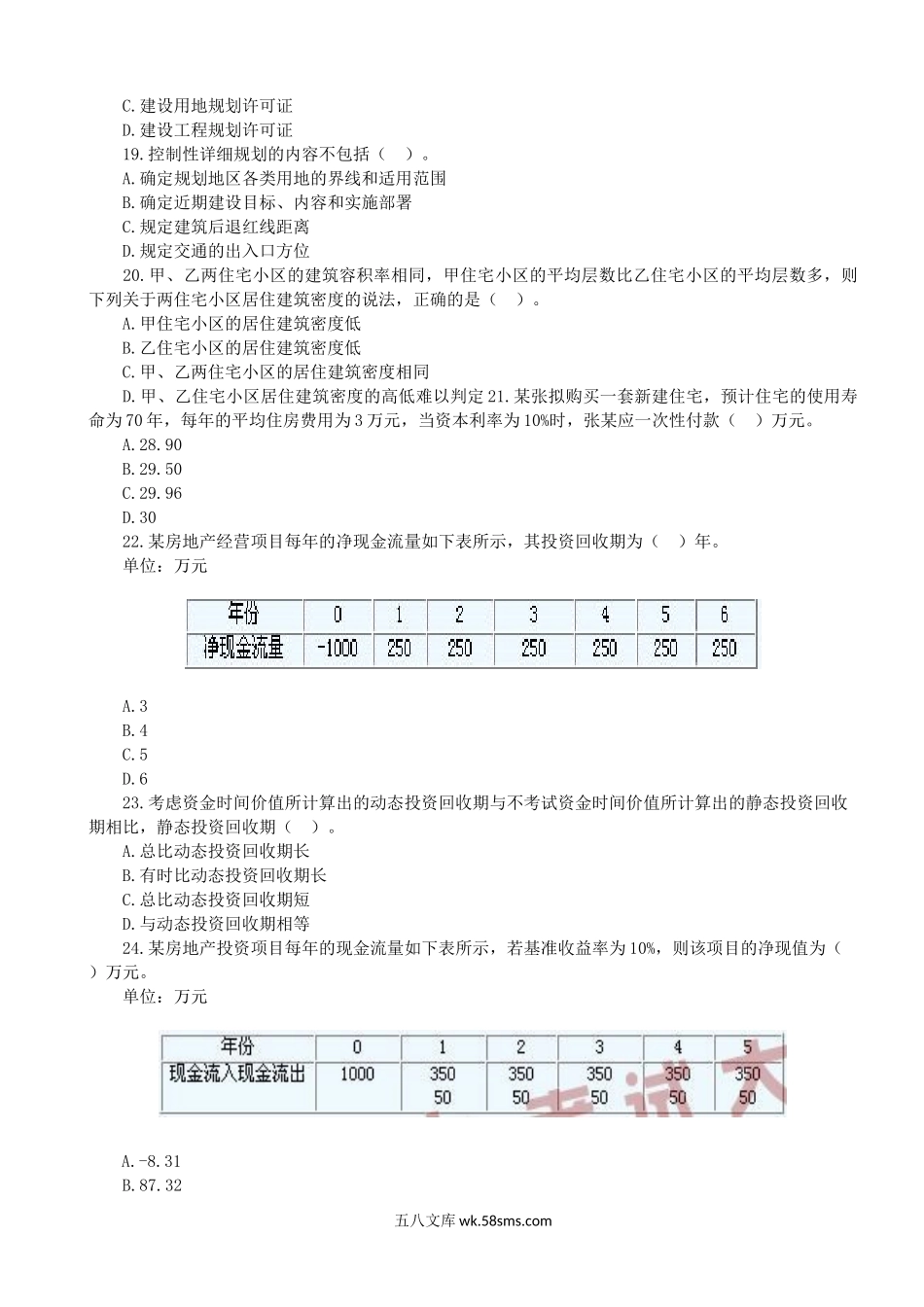 2015年中级经济师房地产考试真题及答案.doc_第3页