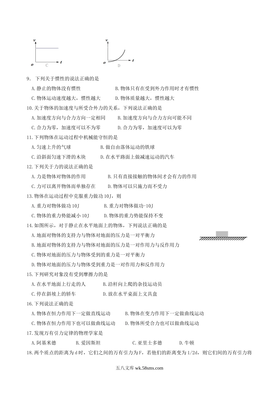 2012年贵州普通高中会考物理真题.doc_第2页