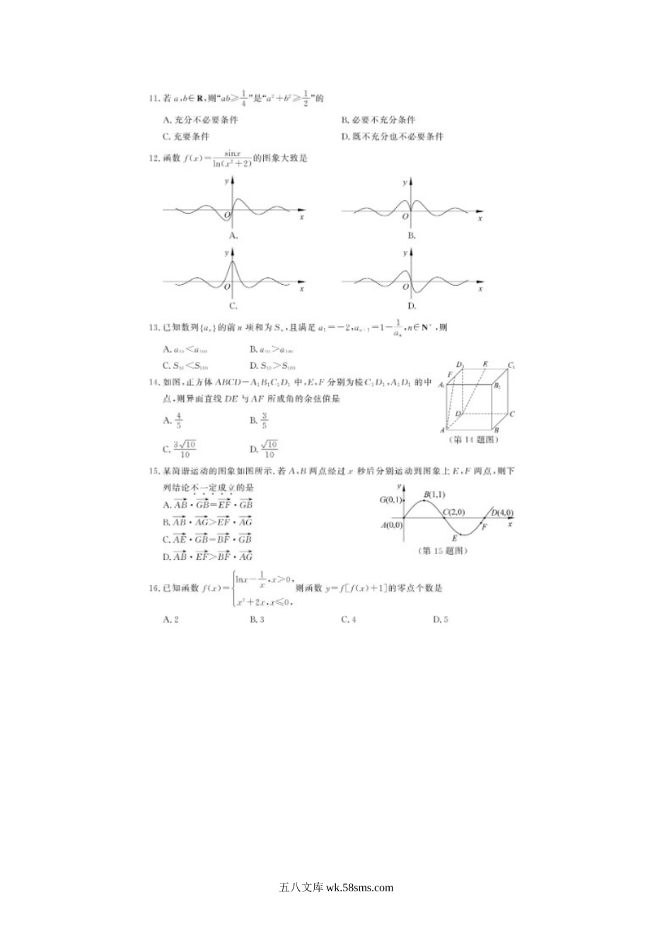 2021年1月浙江普通高中学考数学真题及答案.doc_第2页