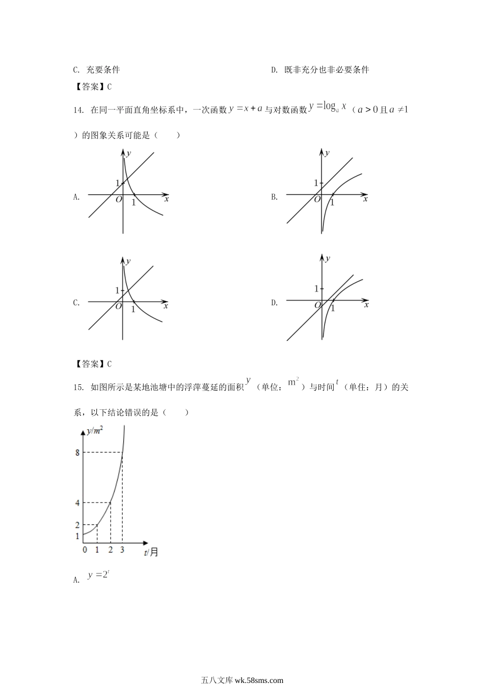 2021-2022年上海市长宁区高一数学上学期期末试卷及答案.doc_第3页