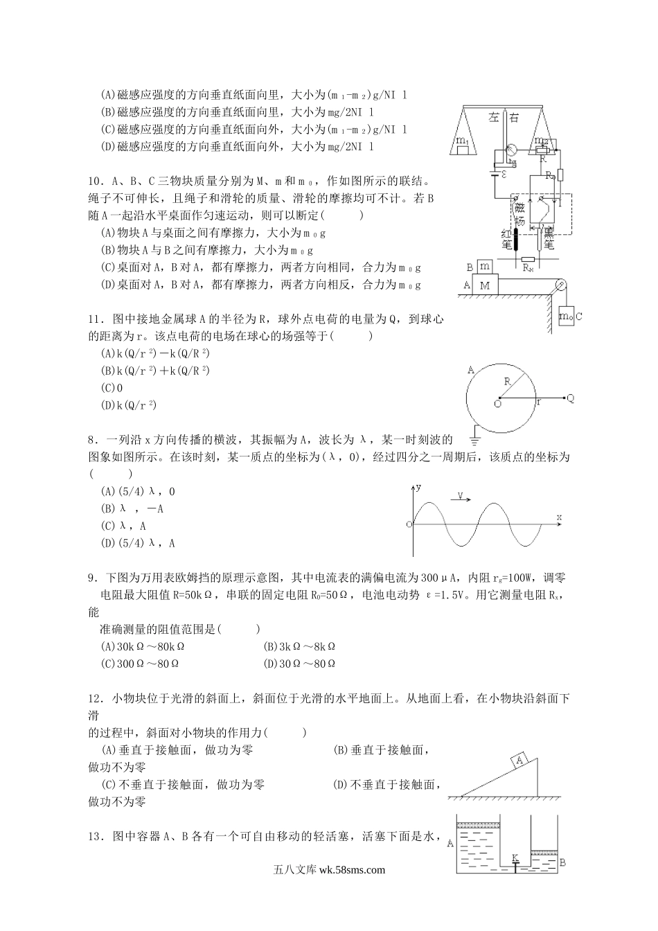 1993年湖北高考物理真题及答案.doc_第2页