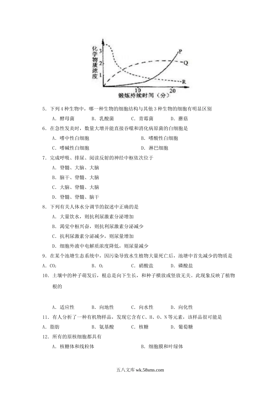 2000年上海高考生物真题及答案.doc_第2页