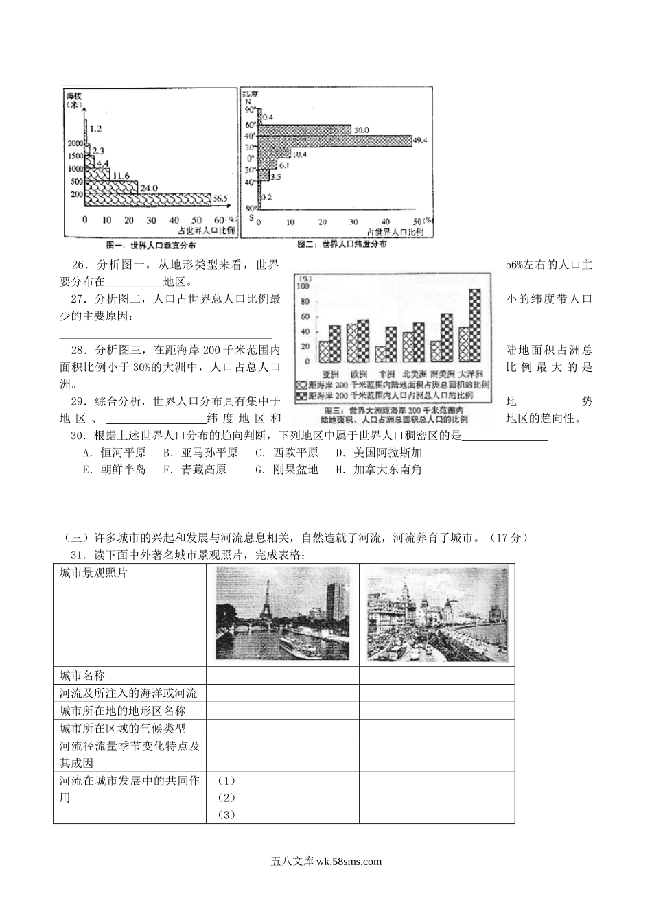 2004年上海高考地理真题及答案.doc_第3页