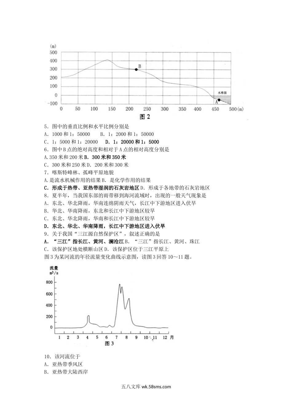 2005年广东高考地理真题及答案.doc_第2页