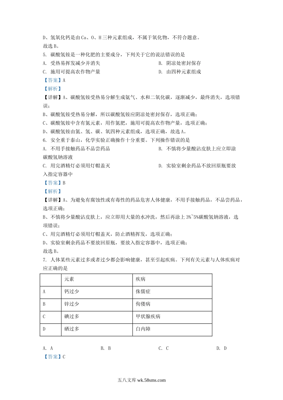 2021-2022学年江苏省扬州市江都区邵樊片九年级上学期化学期中试题及答案.doc_第2页