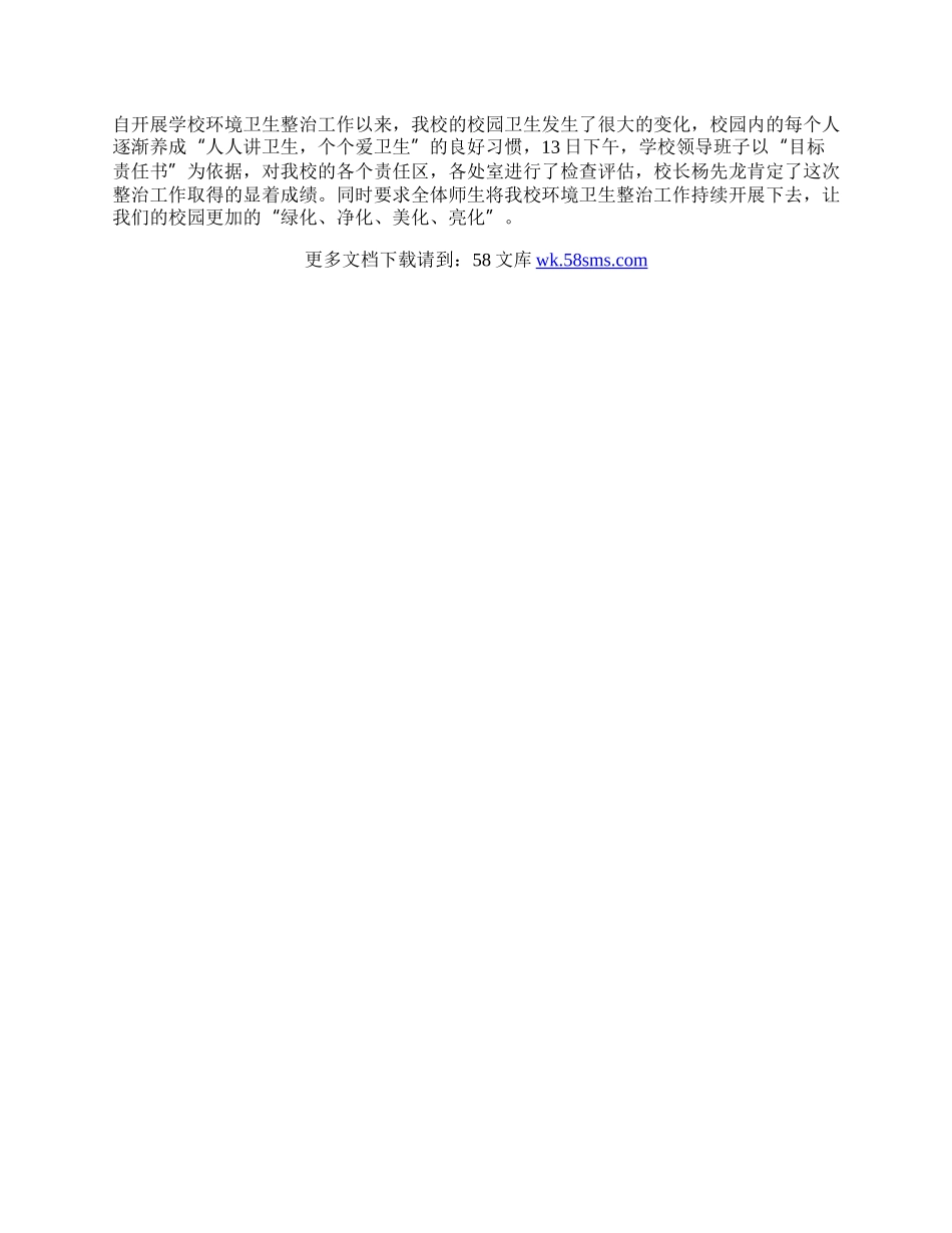 民族学校卫生整顿工作总结.docx_第2页