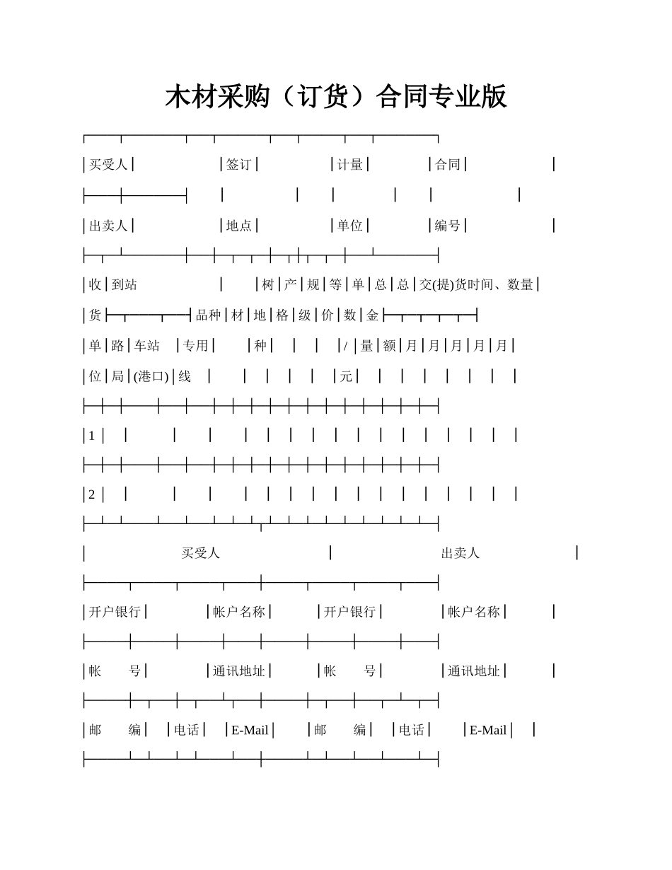 木材采购（订货）合同专业版.docx_第1页