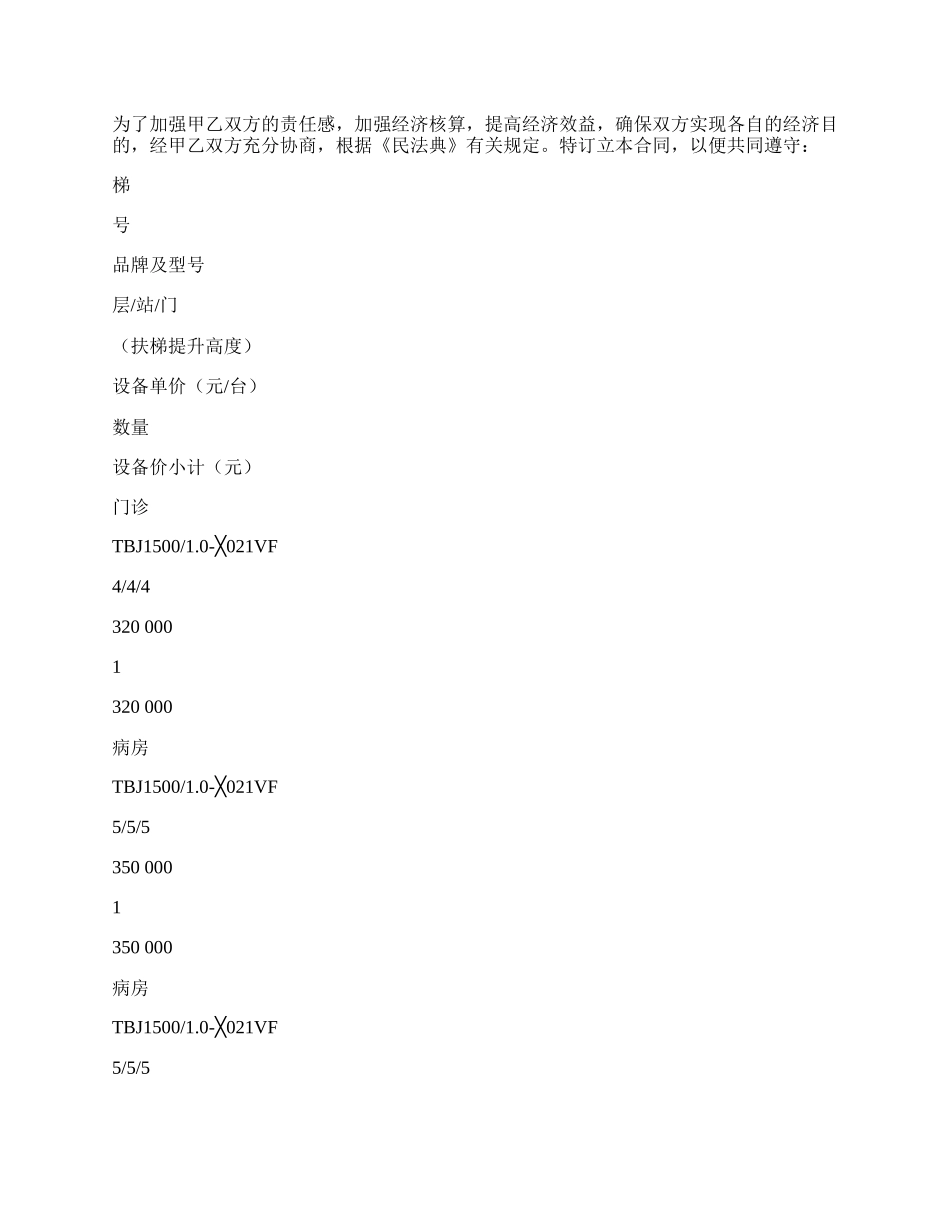 电（扶）梯设备买卖合同.docx_第2页