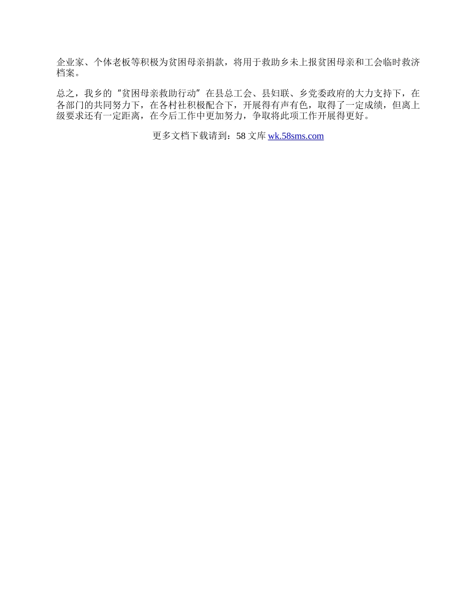 贫困母亲救助工作总结.docx_第2页