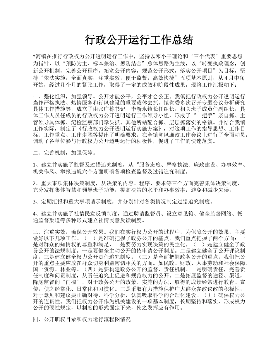 行政公开运行工作总结.docx_第1页